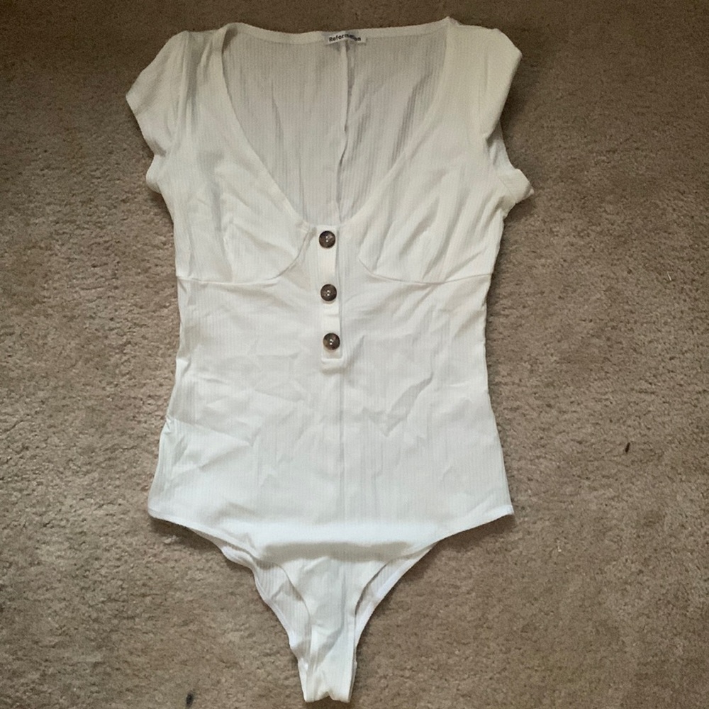Reformation ribbed bodysuit